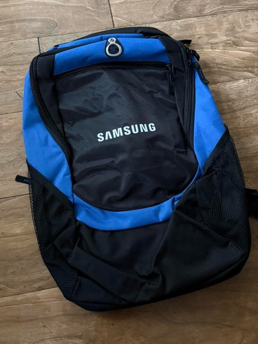 Samsung Black and Blue Backpack with Front Logo